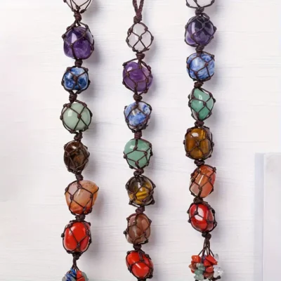 7 Chakra Tumble Stone Pendant Hanging Jewlery for Fengshui 1