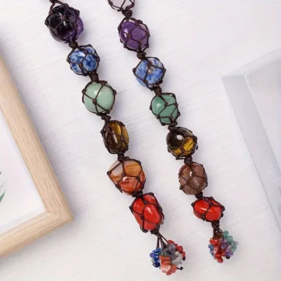 7 Chakra Tumble Stone Pendant Hanging Jewlery for Fengshui 2