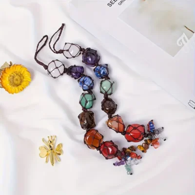 7 Chakra Tumble Stone Pendant Hanging Jewlery for Fengshui 5
