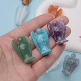 1.5inch Crystal Angel Carving DIY Gemstones 11