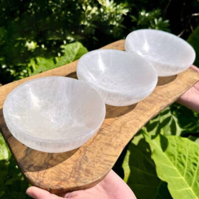 Morocco Selenite Crystal Charging Bowl for Cleanse Recharge 6