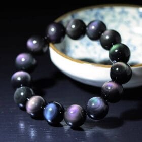 6-12mm Beaded Rainbow Obsidian Bracelet Wholesale