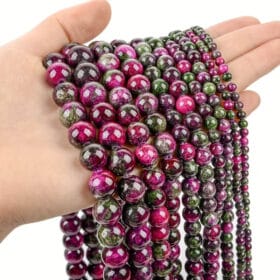 Round Green Red Persian Loose Semi Precious Stones for Jewelry Making 1