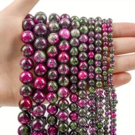 Round Green Red Persian Loose Semi Precious Stones for Jewelry Making