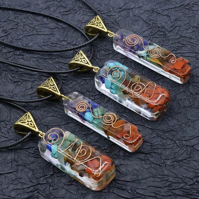 Colorful Chakra Energy Pendant Necklace