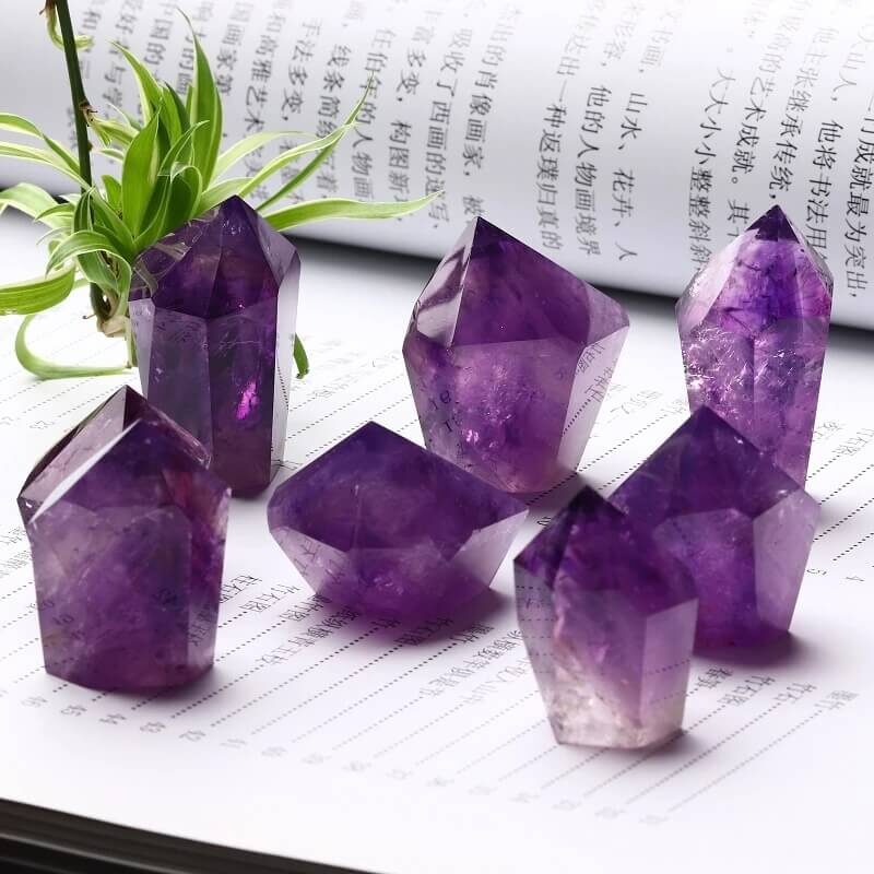 Point Polished Amethyst Purple Crystal
