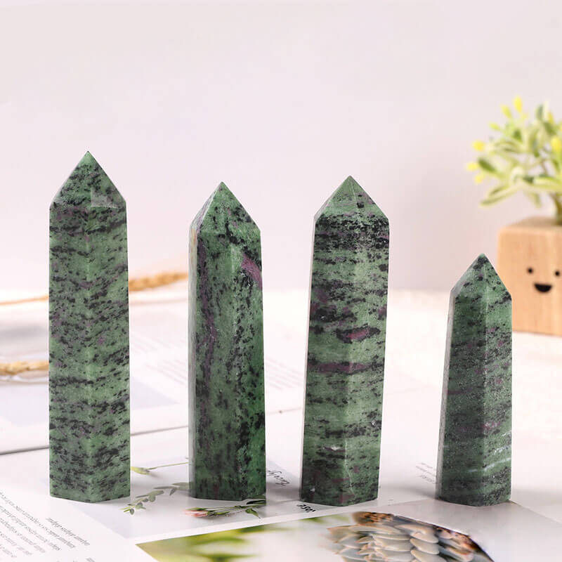 Ruby Zoisite Crystal Point Tower