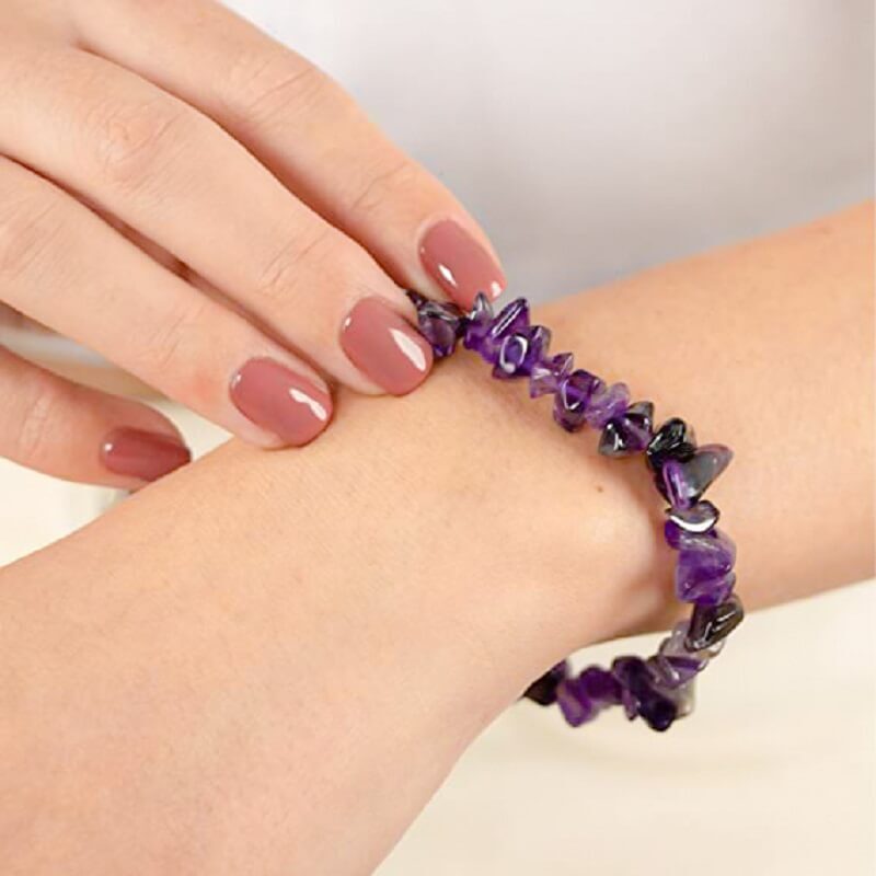 amethyst bracelet gravel