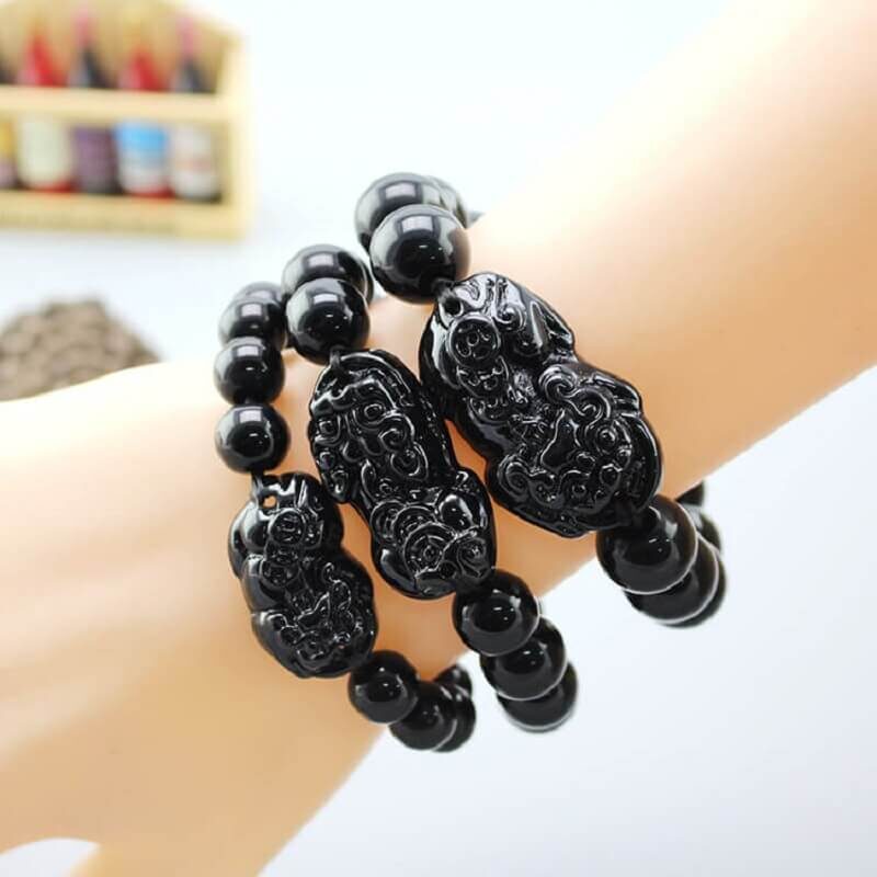 black obsidian bracelet black pixiu