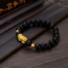 black obsidian pixiu bracelet