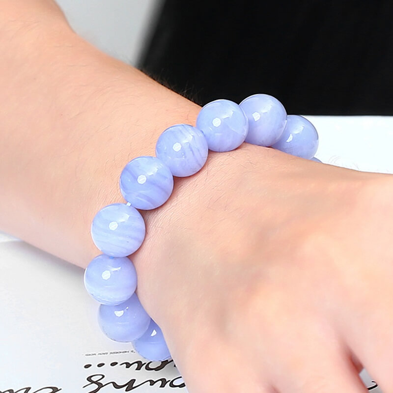 blue lace agate bracelet beads