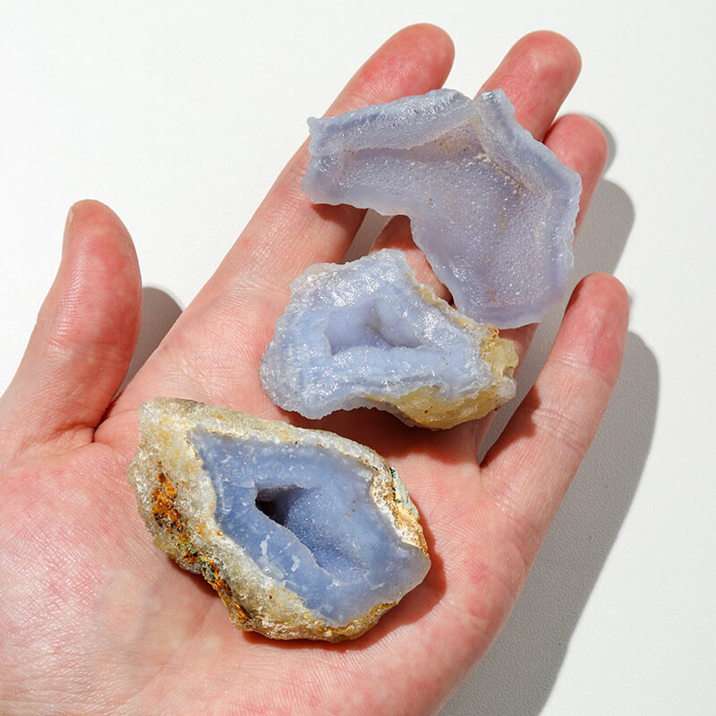 blue lace agate raw stone