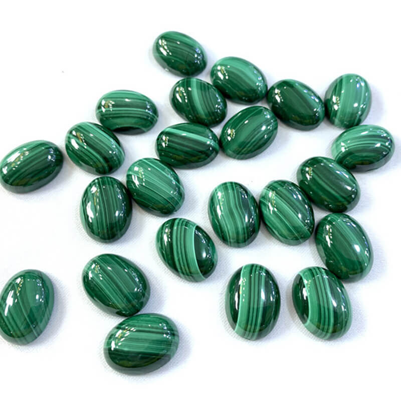 malachite oval stone