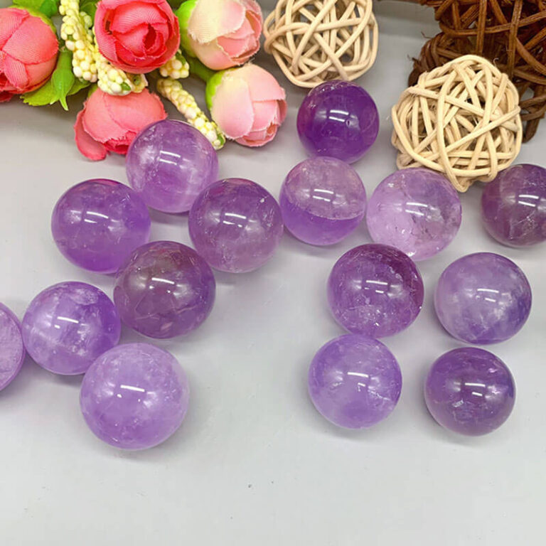 Amethyst Spheres Crystal Beads Wholesale