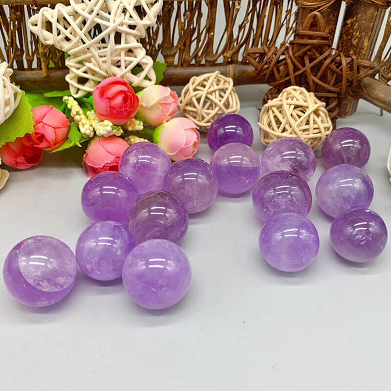 Amethyst Spheres Crystal Beads Wholesale