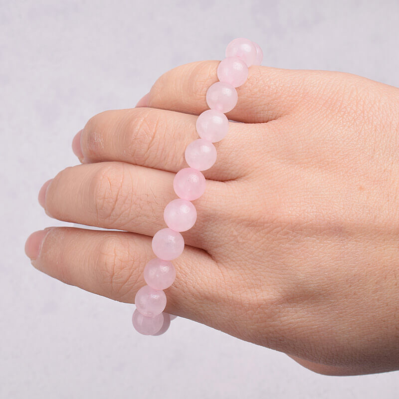 rose quartz bracelet beads