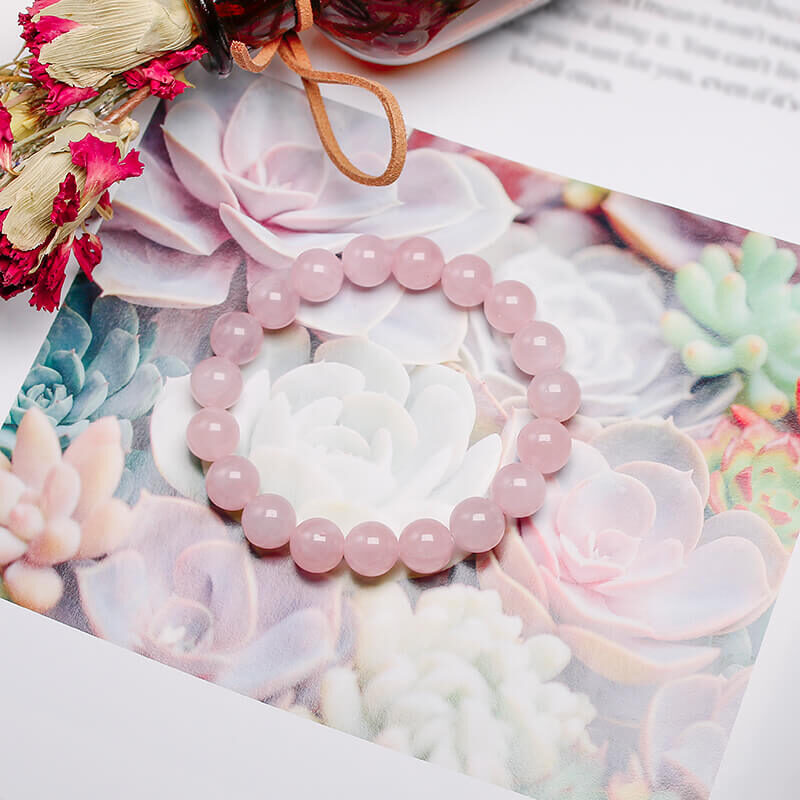 rose quartz bracelet beads