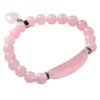 rose quartz bracelet heart