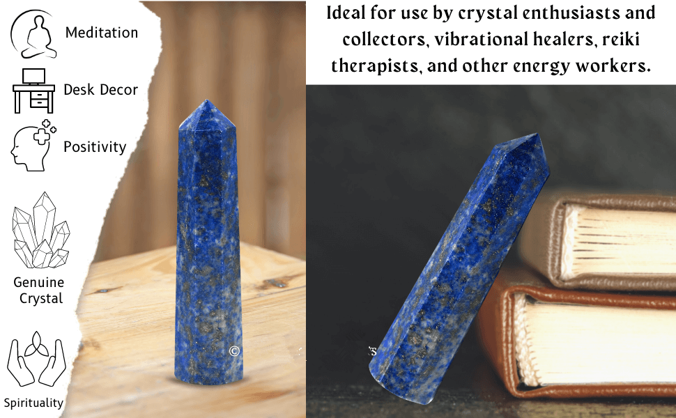 Natural Crystal Point Lapis Lazuli Tower Point