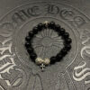 black obsidian bracelet cross beads