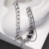 black obsidian bracelet wire wrapped chain