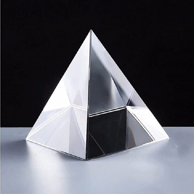 clear K9 crystal pyramid