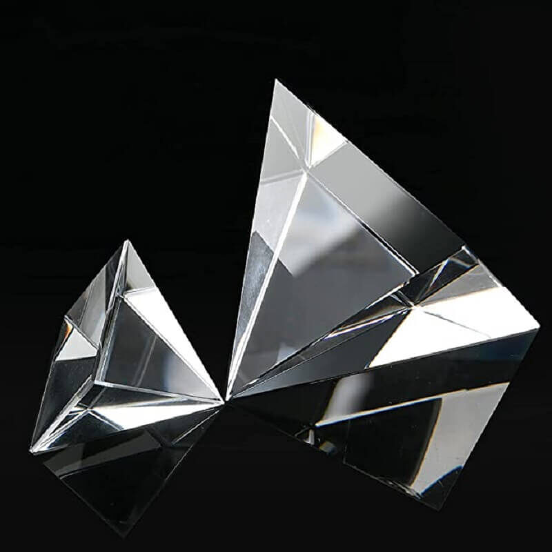 clear K9 crystal pyramid
