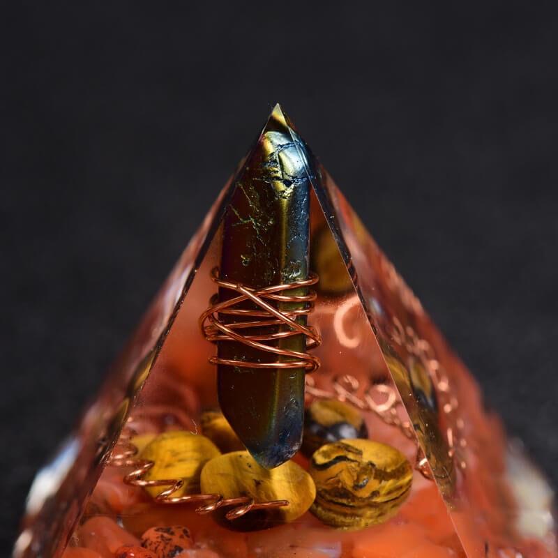 crystal pyramid stone wire wrapped