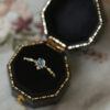 crystal ring moonstone gold plated