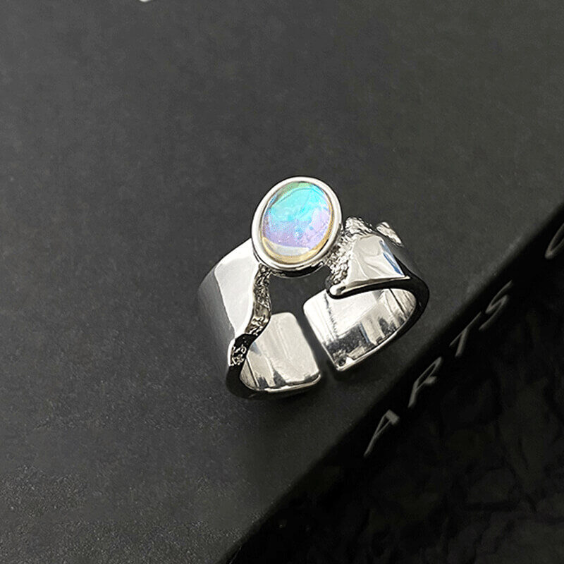 crystal ring moonstone unique design