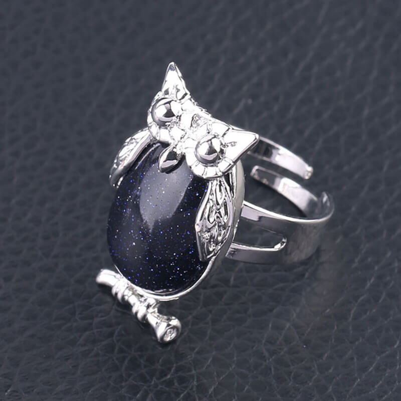 crystal ring owl stone