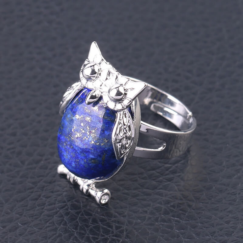 crystal ring owl stone