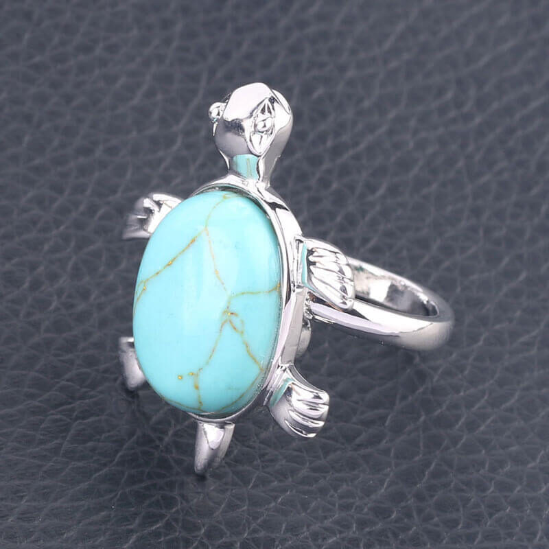 crystal ring turtle stone