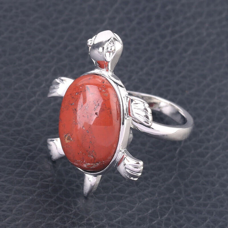crystal ring turtle stone