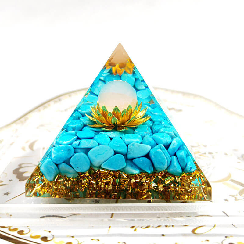 crystal pyramid lotus flower