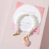 rose quartz bracelet heart pearl