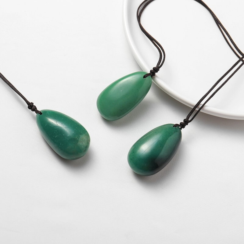 Green Aventurine Quartz Droplet Necklace Jewelry