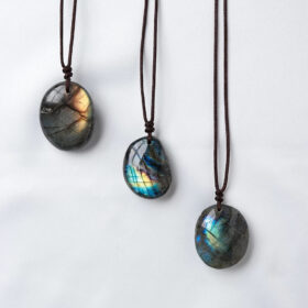 Labradorite Pendant Necklace Energy Stones - Nacrystal.com