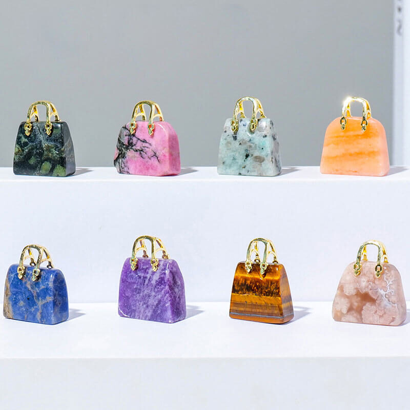 Mini Crystal Carving Women Bag Home Decoration 