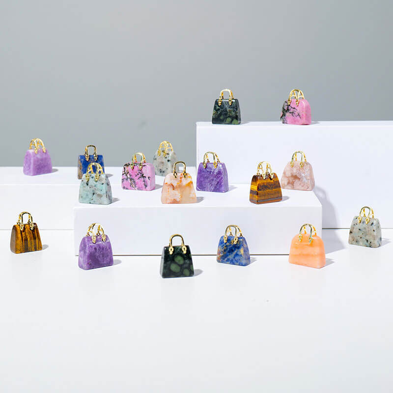 Mini Crystal Carving Women Bag Home Decoration