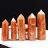 Natural Point Sunstone Crystal Healing Stone Tower
