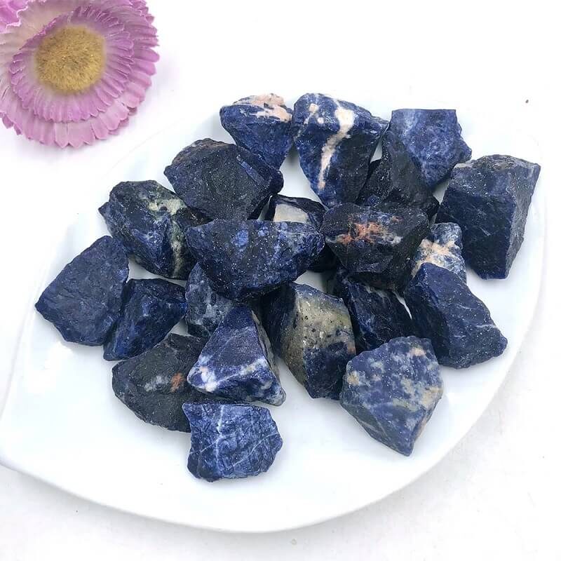Natural Raw Blue Sodalite Stone Energy Gemstone