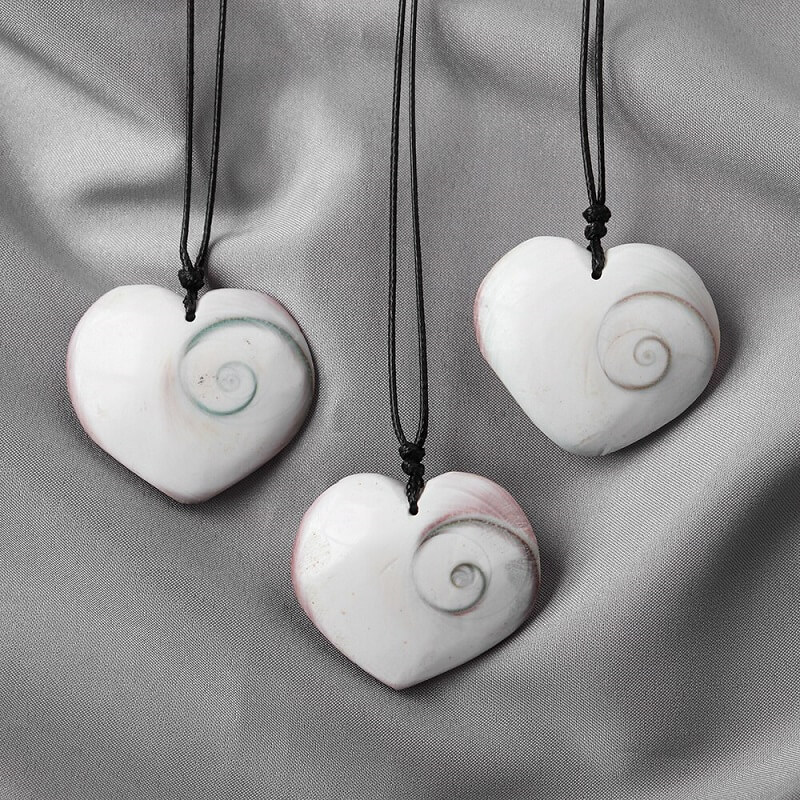 Heart Shell Pendant Healing Crystal Gifts For Women