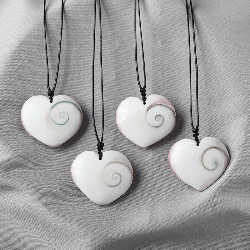 Heart Shell Pendant Healing Crystal Gifts For Women