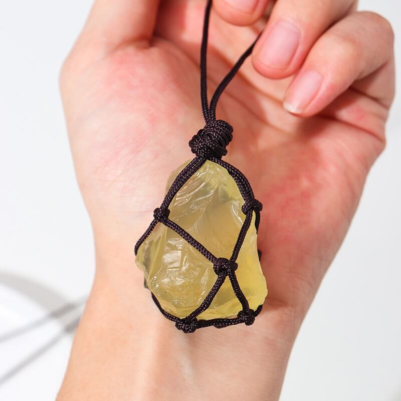 Reiki Net Pocket Pendant Crystal Necklace