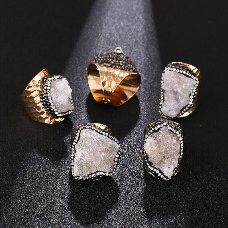 crystal ring colored quartz