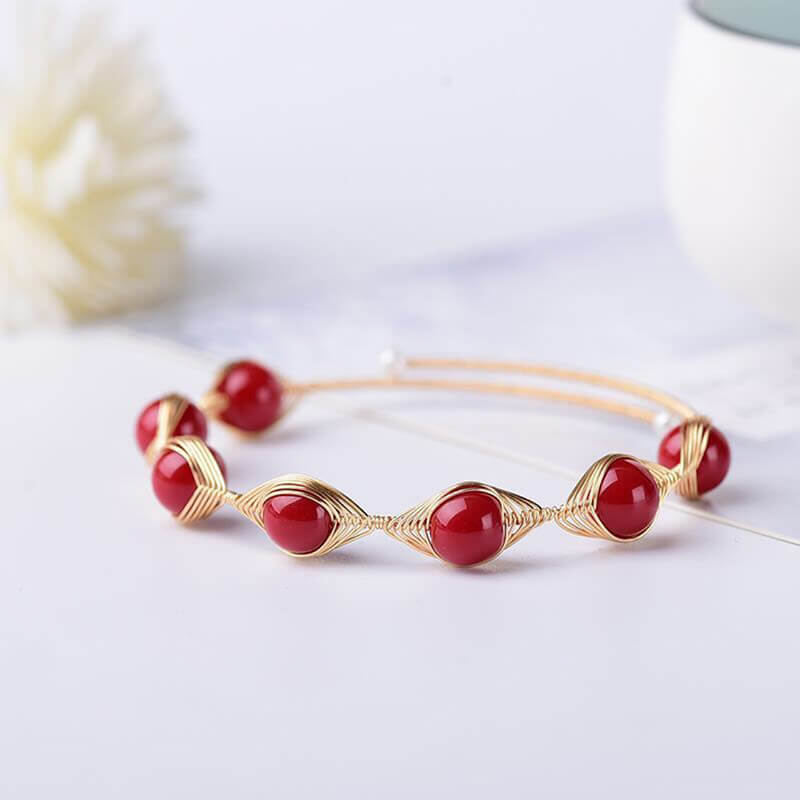 red agate beads bracelet