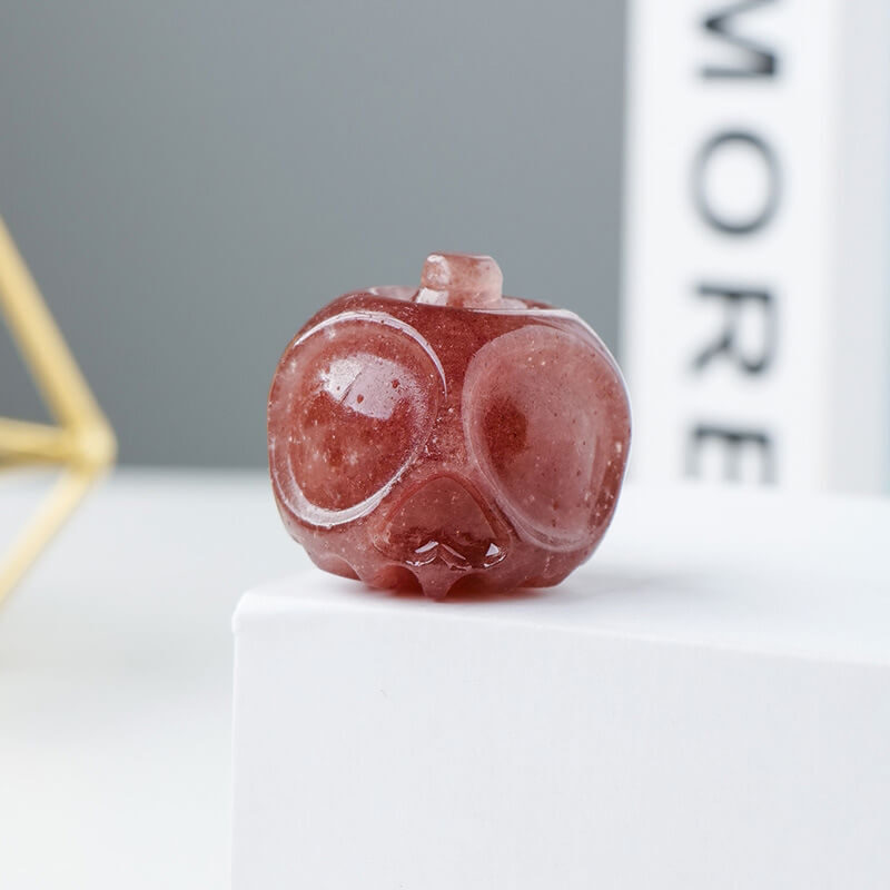 crystal carving skull apple