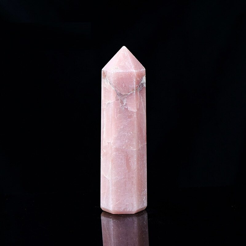 Pink Opal Tower Natural Point Wand