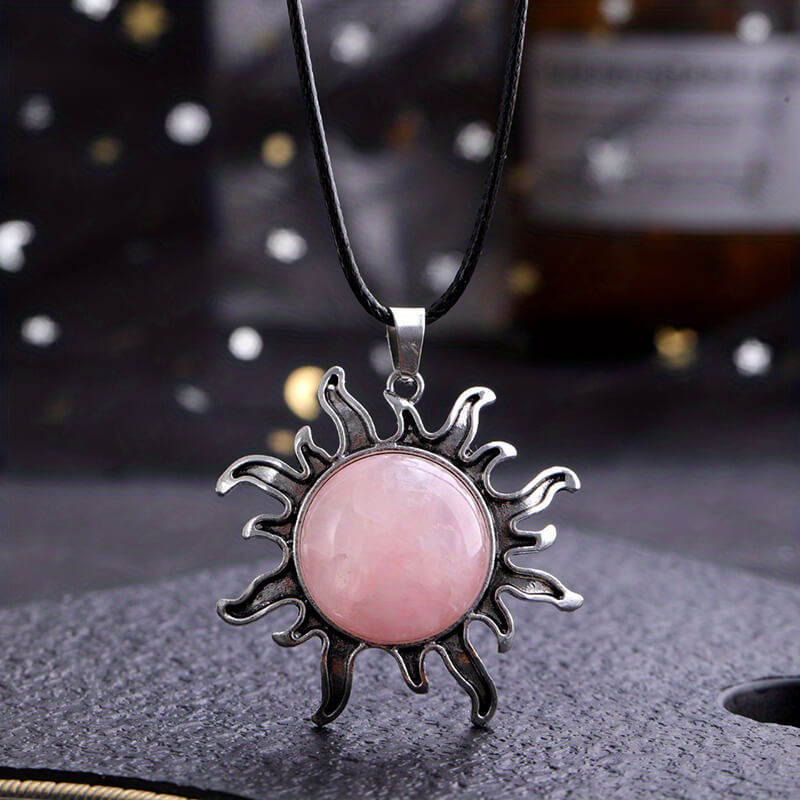 Healing Crystal Necklace for Women Men Energy Hexagonal Pendant Gemstones  Jewelry